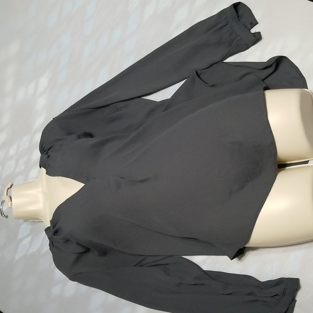 Mia Moda long sleeve slightly sheer blouse